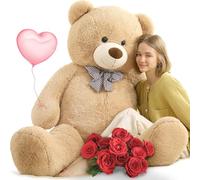 MorisMos Oso de Peluche Gigante 150cm XXL, Marrón Claro Osos de Peluche Juguete Animales Grande, Suave Osito Teddy Bear Kawaii para Niñas Niños Novia Esposa Regalos de San Valentín Cumpleaños