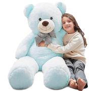MorisMos Oso de Peluche Gigante Azul Claro 120cm, Suave Animales de Peluche Juguete Oso Grande, Kawaii Osito Teddy Bear para Niñas Novia Esposa Regalos de San Valentin Madre Cumpleaños