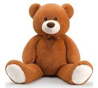 MorisMos Oso de Peluche Gigante Marrón 130cm, XXL Osos Juguete de Peluche Osito Grande Suave Bonito, Kawaii Teddy Bear Regalo San Valentín para Niños Niñas Novia Esposa Cumpleaños Navidad