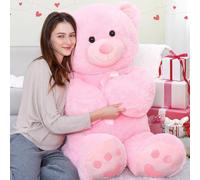 MorisMos Oso Peluche Gigante 120cm, Osito de Peluche Niñas Grande Rosa Suave, Kawaii Teddy Bear Regalo San Valentin para Mujer Esposa Cumpleaños Novia Madre