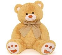 MorisMos Oso Peluche Gigante, 120cm Peluches Grandes Marrón Claro, Teddy Bear Peluches Juguetes, Osito Peluche Kawaii Suave Regalos para Niños Novia Cumpleaños San Valentín Decoración