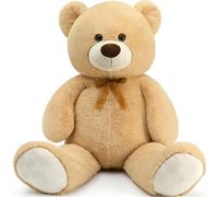 MorisMos Oso Peluche Gigante 130cm, XXL Kawaii Osito Osos de Peluche Grande Suave Bonito, Teddy Bear Regalo San Valentin para Niños Niñas Novia Esposa Cumpleaños Navidad (Marrón Claro)