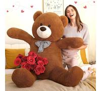 MorisMos Oso Peluche Gigante XXL 150cm, Marrón Animales de Peluche Juguete Oso Grande para Novia, Osito Teddy Bear Suave, Kawaii Regalos San Valentín para Niñas Niños Madres Cumpleaños Navidad