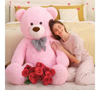 MorisMos Oso Rosa Peluche Gigante 150cm, Suave Osos de Peluche Enorme Juguete Animales Grande, Kawaii Osito Teddy Bear para Niñas Niños Novia Esposa Regalos de Cumpleaños Navidad