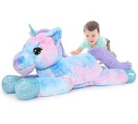 MorisMos Peluche Unicornio Niña Grande, 80 cm Bluey Unicornio Gigante, XXL Arcoiris Unicornio Peluche Grande, Kawaii Suave Animales de Peluche Regalos para Niños Novias Navidad 31.5inch