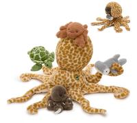 MorisMos Pulpo Gigante Peluche, 60 Cm Mamá con 4 Bebé Acolchozoso Dentro, Animal De Peluche Relleno Realista, Kawaii Regalos para NiñOs CumpleañOs Fiesta Deco