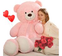 MorisMos XXL Oso de Peluche Gigante, 150cm Rosa Osito Grande Kawaii Suave, Animales 1.5m Teddy Bear, Regalo para Niños Novia Cumpleaños San Valentín Decoración