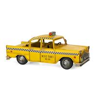 Moritz Chapa decorativa para coche, taxi, amarillo, decoración de chapa, modelo de coche, retro, coleccionable, vintage, nostálgico, estilo antiguo
