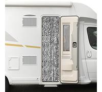 Moritz Cortina de felpilla, 56 x 185 cm, gris oscuro jaspeado, cortina para puerta, como protección contra insectos, para camping y caravanas