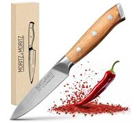 Moritz Cuchillo 9 cm para cortes precisos de verduras y frutas - mango ergonómico de acacia - multiusos de acero alemán