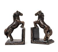 Moritz Juego de 2 Sujetalibros Soporte de Libros Aguanta Libros (Hierro Fundido, 8 x 9 x 15 cm), Diseño de Caballo