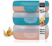 Moritz & Moritz 3x fiambrera infantil con separador - Fiambrera escolar Mix & Match - lonchera infantil de colores - Bento Box niños