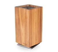 Moritz & Moritz Bloque de cuchillos giratorio de acacia 360°, soporte magnético con base giratoria y cerdas extraíbles, soporte flexible para cuchillos de cocina, bloque de cuchillos sin cuchillo