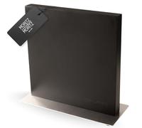 Moritz & Moritz Bloque magnético para cuchillos magnético con agarre fuerte, soporte para cuchillos para cocina, moderno y ahorra espacio, bloque para cuchillos sin cuchillos, color negro