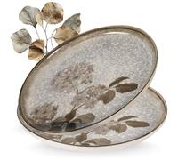 Moritz & Moritz Blossom - Plato grande para servir (2 platos de porcelana de 30 cm y diseño floral), perfecto como plato para servir para servir alimentos, apto para microondas y lavavajillas