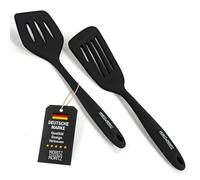 Moritz & Moritz Juego de 2 espátulas de silicona en 2 tamaños, aptas para lavavajillas y resistentes al calor desde -40 °C hasta 300 °C, para sartén, barbacoa y cocina