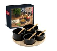 Moritz & Moritz Juego de cuencos para servir negro in uchara - Juego de cuencos como cuencos para tapas, cuencos para mojar, cuencos para aperitivos y cuencos para tapas