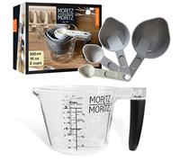 Moritz & Moritz Juego de recipientes medidores 0,5 L: kit de recipientes medidores compuesto por cucharas y tazas medidoras, apto para lavavajillas - Para cocinar y amasar con niños