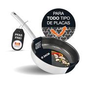 Moritz & Moritz Sartenes Antiadherentes Inducción 24cm de Acero Inoxidable Revestimiento Cerámico - Apta para todo Tipo de Placas - Sartenes Induccion Antiadherentes para Cocinar, Freír y Estofar