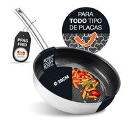 Moritz & Moritz Sartenes Antiadherentes Inducción 28cm de Acero Inoxidable Revestimiento Cerámico - Apta para todo Tipo de Placas - Sartenes Induccion Antiadherentes para Cocinar, Freír y Estofar