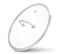 Moritz & Moritz tapa sarten universal de acero inoxidable 28 cm - tapa olla universal para sartenes como complemento ideal - ingeniosa tapas para sartenes resistente al calor con asa.