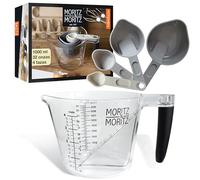 Moritz & Moritz Vaso medidor cocina - Juego de recipientes medidores 1L - Kit de recipientes medidores compuesto por cucharas y tazas medidoras, apto para lavavajillas - Para cocinar con niños