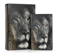 Moritz Safari Wild Life - Juego de fundas para libros (2 piezas, 27,2 x 18 x 7 cm y 21,2 x 13 x 5 cm), diseño de león