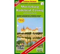 Moritzburg, Radebeul, Coswig und Umgebung 1 : 20 000. Radwander- und Wanderkarte: Ausflüge im Moritzburger Teichgebiet zwischen Niederau, Weinböhla ... Dresdner Heide. Mit Sächsischem Weinwanderweg
