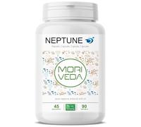 MoriVeda Cápsulas de aceite de krill Neptune, omega 3-6-9, EPA, DHA, antioxidantes, vitamina E, colina, fosfolípidos, alta biodisponibilidad, 90 unidades