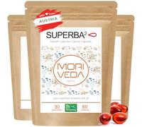 MoriVeda Superba Premium aceite de krill, cápsulas softgel, con revolucionario aceite Omega 3, astaxantina esterificada, antioxidantes y vitaminas, certificado MSC y sostenible, 180 unidades