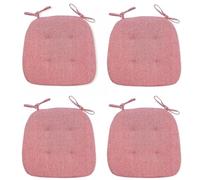Morkite Comedor CojíN De Silla, Lino Grueso Cojines De Asiento De Silla para Cocina, Comedor, Juego De 4 Cojines para Sillas, CojíN De Asiento De Herradura con Corbatas