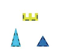 morkka Bloques de construcción magnéticos, Juguetes para niños, Juego de Bloques de construcción de Juguetes educativos 3D, Regalo de construcción de Pistas para niños y niñas de 3 + (Triangle Set)