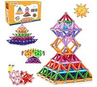 morkka Bloques Magnéticos de Construcción para Niños Palos Magnéticos 220Piezas Stem Montessori Juguete Regalo Educativo para el Desarrollo Integral para Mayores de 4 Años Enseñanza del Color