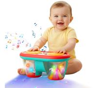 Morkka Juguetes de 6 a 12 meses Baby Ocean Projector Light Up Musical Toys para 12 - 18 meses aprender a gatear mano Clap Drum Mummy Time 1 2 años Baby Boy Girl Gift