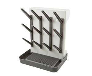 Morkka Secador de Biberones Vertical Ramas Ajustables Blanco Gris | Ramas ajustables secan biberones, tetinas, pajitas, cepillos. Compacto, mantiene ordenado.