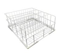 Morleos Cesta de malla de alambre para lavar vasos, 400 x 400 mm, 4 filas, fabricada en la UE, cesta para vasos para gastronomía, calidad profesional para lavavajillas gastronómico