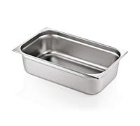 Morleos GN 1/1 150 mm - 21 L Gastronorm Depósito de acero inoxidable 530 x 325 mm | Apilable & inoxidable GN Depósito | Suministros de gastronomía, eventos y catering de acero resistente de 0,7 mm