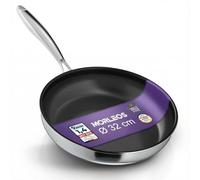 Morleos Sartén cerámica de 32 cm, revestimiento cerámico | 5 capas - 3 mm - 1,67 kg |para inducción, antiadherente, sin PFAS ni PTFE | Apta para lavavajillas y horno hasta 250 °C