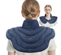 MORLIDEN Almohadilla térmica para microondas para cuello y hombros, almohadilla térmica grande adicional para calentar el cuello, congelador o microondas para aliviar el dolor