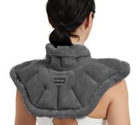 MORLIDEN Almohadilla térmica para microondas para cuello y hombros, extra grande con peso para calentar el cuello, microondas con calor húmedo, reutilizable