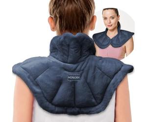 MORLIDEN Calentador de cuello térmico para microondas y almohadilla térmica de hombro, almohadilla térmica de microondas con peso para cuello y hombros, compresa fría y caliente