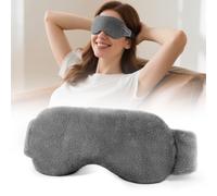 MORLIDEN Compresa de ojos caliente para microondas para ojos secos, máscara de ojos calentada para microondas para ojos secos, máscara de terapia con semillas de lino, funciona para aliviar los ojos