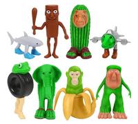 MorLuks 8 Pezzi di Figurine Italian Brainrot, Tung Tung Tung Sahur, Tralalero Tralala, Statue Decorative per Desktop, Regalo Divertente per Compleanno, Set di Internet-Meme per Bambini e Adulti
