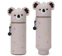 MorLuks Estuche Escolar 2 en 1 de Silicona Blanda, 1 Pieza Portabolígrafos de Mesa, Estuche Diseño de Animales, Porta Bolígrafos para Niños y Niñas, Estuche de Oficina y Escuela(Koala 2)