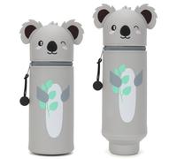 MorLuks Estuche Escolar 2 en 1 de Silicona Blanda, 1 Pieza Portabolígrafos de Mesa, Estuche Diseño de Animales, Porta Bolígrafos para Niños y Niñas, Estuche de Oficina y Escuela(Koala 1)