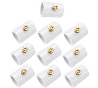 Mornajina 10 paquetes de boquillas de nebulización de PVC de 1,27 cm con cabezal de repuesto de boquilla de niebla de latón para sistema de refrigeración de nebulización al aire libre, pulverizador