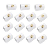 Mornajina 15 paquetes de boquillas de nebulización de PVC de 1,27 cm con cabezal de repuesto de boquilla de niebla de latón para sistema de refrigeración de nebulización al aire libre, pulverizador