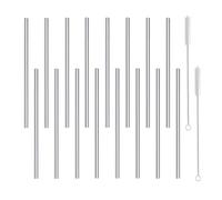 morneve Pajitas de acero inoxidable cortas y pequeñas, reutilizables, juego de pajitas de metal con cepillo limpiador para cócteles, roca, ginebra, vidrio, café, frasco, vasos, caja de jugo de frutas