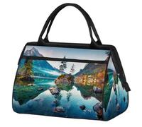 Morning Alps On The Lake Landscape - Bolsa de viaje para mujeres, hombres, niños y niñas, bolsa de viaje para fin de semana, 24 L, bolsa de cabina para deportes, gimnasio, yoga, color, 24 L,