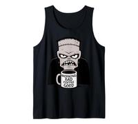 Morning Bad Coffee, Buen Divertido, Espeluznante Monstruo reanimado Camiseta sin Mangas
